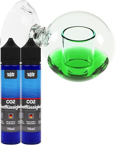 noble aqua CO2 Dauertest Aquarium 150ml CO2 Indikator Flüssigkeit 20mg/l CO2 Test Messgerät von noble aqua