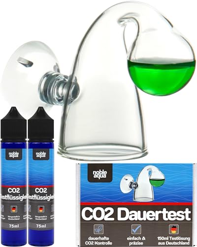 noble aqua CO2 Dauertest Aquarium 150ml CO2 Indikator Flüssigkeit 20mg/l CO2 Test Messgerät von noble aqua