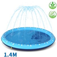 nobleza  - Hundepool mit Sprinkler für Hunde blau 1,4 m, 5 cm von nobleza