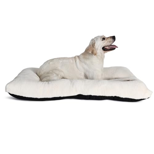 Hundekäfigunterlage für große Hunde, waschbar, weiches Hundebett für Hundehütten, Größe XL mit rutschfester Unterseite, passend für 106,7 cm Hundekäfige, Deluxe-flauschiges Plüsch-XL-Hundebett, dick, von nononfish