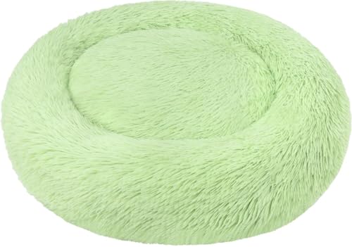 Rundes Hundebett für große und kleine Hunde - Ergonomisches Hundekissen Donut - Hundecouch mit hohem Rand Farbe Minze Größe 100 cm x 100 cm x 28 cm von normani