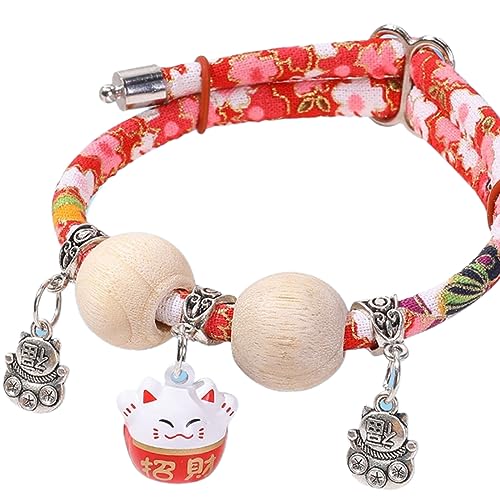 nuanzhiyuan Katzenhalsband mit chinesischem Langlebigkeitsschloss für kleine Mädchen, Hunde, Katzenkostüm, Verlobungsglocken, Halsband, Halskette von nuanzhiyuan