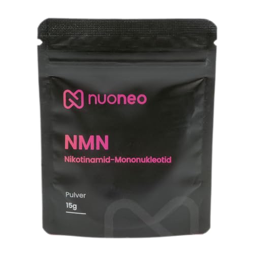 nuoneo NMN (15g), Reinheit über 99%, in Deutschland laborgeprüft, Nicotinamid Mononukleotid Pulver Markenrohstoff Uthever, bioaktiv & ohne Zustatzstoffe, für Hunde & Katzen geeignet von nuoneo