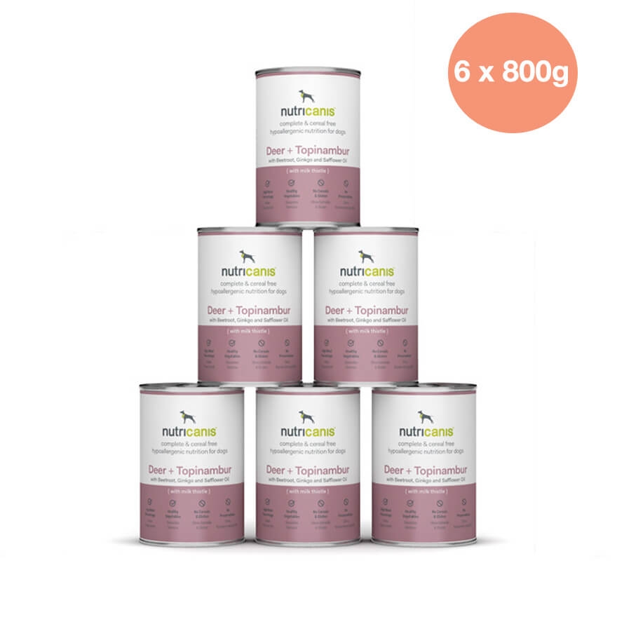 nutricanis 6 x 800 g Hirsch + Topinambur hypoallergenes Nassfutter Hund nutricanis 6 x 800 g Hirsch + Topinambur hypoallergenes Nassfutter Hund von nutricanis
