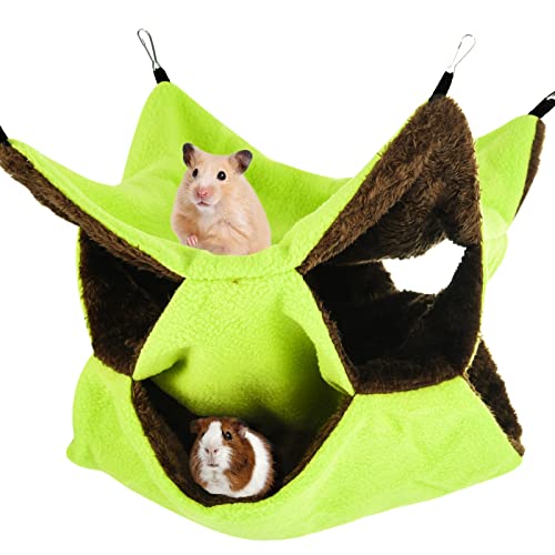 olyee Meerschweinchen Hängematte, Hängematte für Kleintiere, Kuschelhöhle Meerschweinchen, Weiche und Warme Haustiere Käfig Haustier Hängematte für Hamster, Frettchen Käfig von olyee