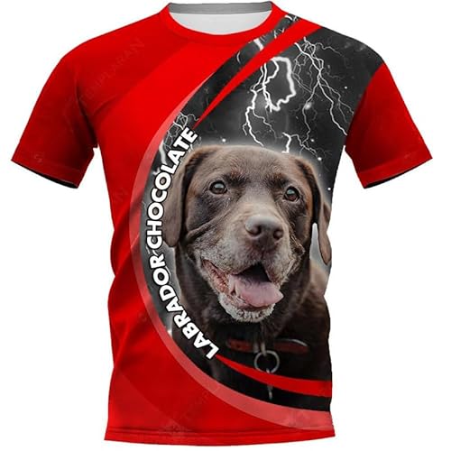 Animal Dog 3D-gedrucktes T-Shirt für Herren Lässiger Kurzarmpullover mit Rundhalsausschnitt Sommer Oversize-Sportoberteile von oneforus