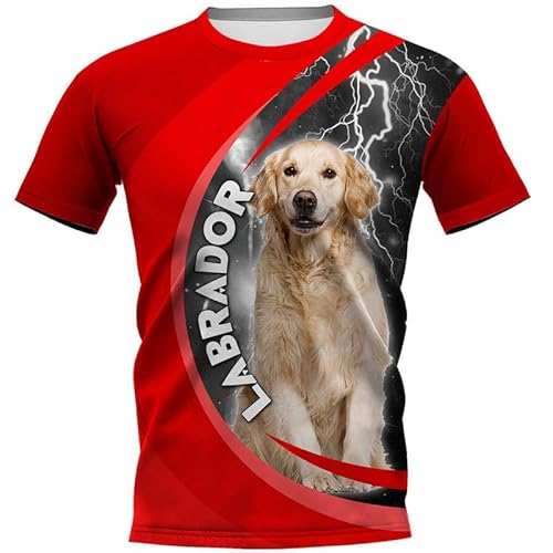 Animal Dog 3D-gedrucktes T-Shirt für Herren Lässiger Kurzarmpullover mit Rundhalsausschnitt Sommer Oversize-Sportoberteile von oneforus