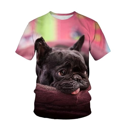 Hund T-Shirts für Männer, Hundeliebhaber Neuheit T-Shirts Lustiges Hundemuster Unisex Rundhals-T-Shirt von oneforus