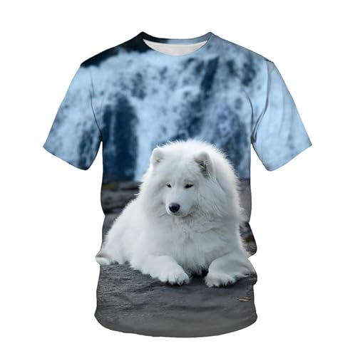 Hund T-Shirts für Männer, Hundeliebhaber Neuheit T-Shirts Lustiges Hundemuster Unisex Rundhals-T-Shirt von oneforus