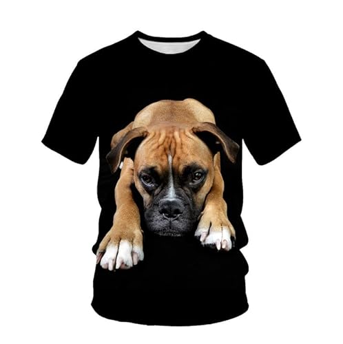 Hund T-Shirts für Männer, Hundeliebhaber Neuheit T-Shirts Lustiges Hundemuster Unisex Rundhals-T-Shirt von oneforus