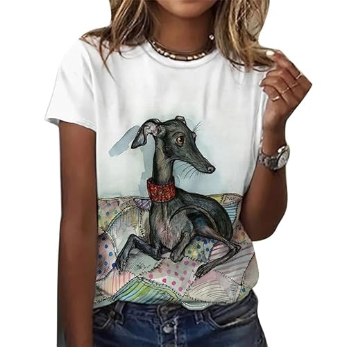 Lustige Tiere 3D-gedrucktes T-Shirt für Frauen Hunde Giraffe Ente Grafik T-Shirt Sommer Mode O-Ausschnitt Kurzarm Streetwear Pullover Tops von oneforus