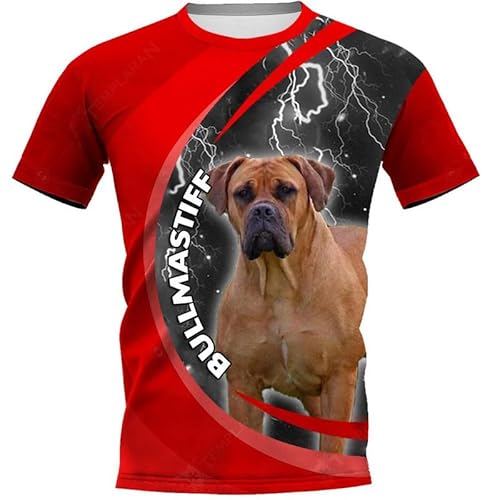 Männer Tier Hund 3D gedruckt T-Shirt Sommer lässig Kurzarm Tops Oversize Fitness Gym T-Shirt von oneforus