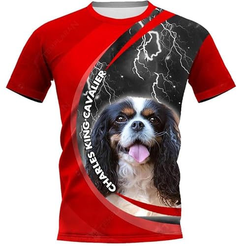 Männer Tier Hund 3D gedruckt T-Shirt Sommer lässig Kurzarm Tops Oversize Fitness Gym T-Shirt von oneforus