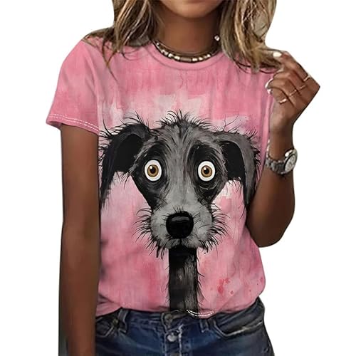 Spaß Tiere 3D gedruckt T-Shirt für Frauen Katze Hund Esel Pferd Grafik Sommer Mode O-Ausschnitt Kurzarm Streetwear Pullover Tops von oneforus