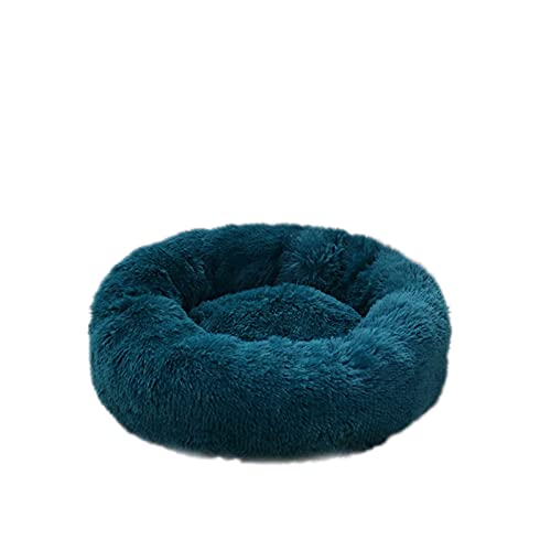 oneforus Runde Haustiernest Hundebetten Extra weich und waschbar Komfortables Haustierbett Sofa Plüsch Donut Katzennest Bettkissen von oneforus