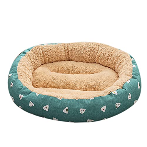 oneforus Warmes Haustier rundes Bett Weiches und bequemes Haustiernest für Hunde und Katzen Für Winter-Tiefschlafnest Waschbares Sofa von oneforus