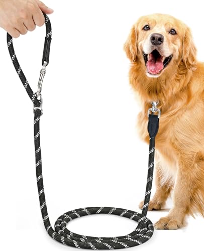 oneisall Hundeleine für Große & Mittelgroße Hund(15-60kg), 3m Verstellbare Doppelleine & Freihandleine aus Nylon mit Reflektierend durch die Extreme Kraft bis 200 kg von oneisall