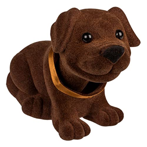 Wackeldackel braun, Kult Wackel Hund Nodding Dog - süßer 17cm Retro Dackel für die Hutablage von ootb