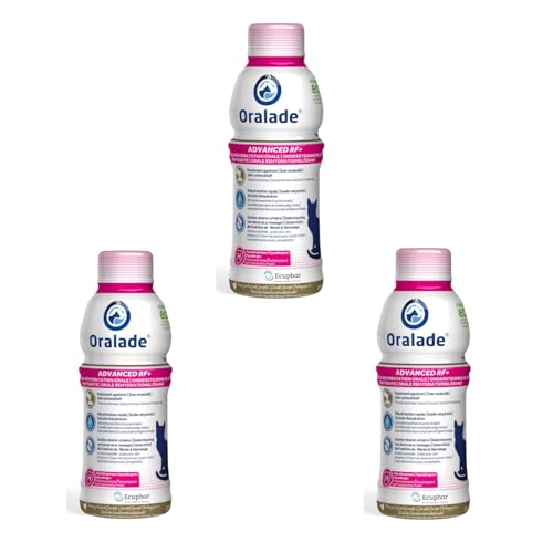 Oralade Advanced RF+ Katze | 3er Pack | 3 x 330 ml | Ergänzungsfuttermittel für Katzen | Zur Unterstützung bei Nierenerkrankungen | Enthält wichtige Elektrolyte und Aminosäuren von oralade