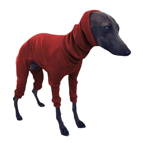 Warmer Haustierpullover für Hunde, klassischer Fleece-Pullover, warm, für große Hunde (rot, 4XL) von oytto
