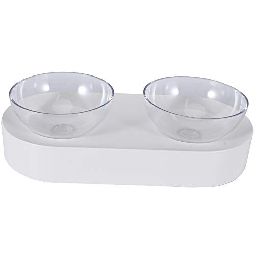 panjin Katze SchüSsel Hund Wasser Feeder Utensilien SchüSsel Katze KäTzchen Trink Brunnen Futter Napf Hunde Napf Doppel SchüSsel von panjin