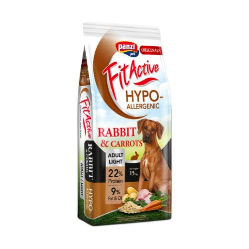 Fit Active - Hypoallergenes Hundefutter für ausgewachsene Hunde mit empfindlichem Magen / Darm - Hundeklumpen mit Kaninchen (15kg) von panzi pet Fit Active Burstin' out