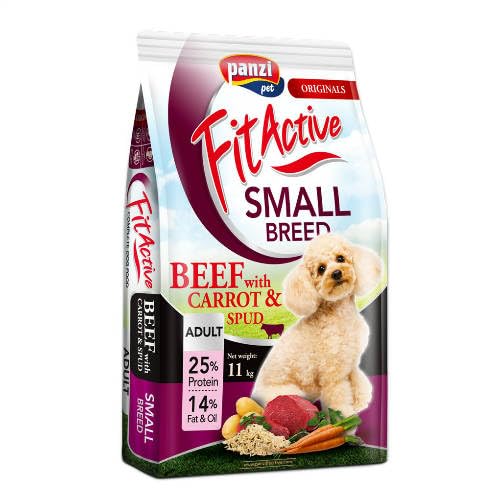 FitActive - Hundefutter - Hundeklumpen mit Rindergeschmack - Hühnchenfreie Formel - Kleine Rassen - 11kg von panzi pet Fit Active Burstin' out