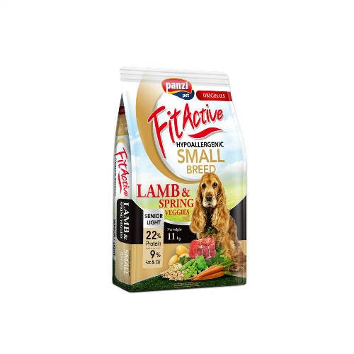 FitActive - Hundefutter - Hypoallergene Formel ohne Huhn - Senior/Light - Kleine Rassen - 11kg von panzi pet Fit Active Burstin' out