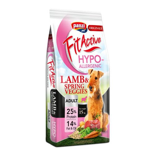 FitActive Originals Hypoallergenic Lamb - Hundefutter mit hypoallergener und hühnerfreier Rezeptur - Erwachsene Hunde mittlerer bis großer Rassen - 4kg (15kg) von panzi pet Fit Active Burstin' out