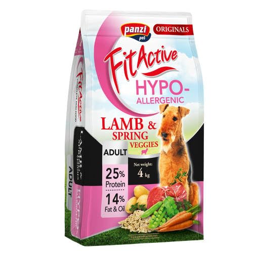 FitActive Originals Hypoallergenic Lamb - Hundefutter mit hypoallergener und hühnerfreier Rezeptur - Erwachsene Hunde mittlerer bis großer Rassen - 4kg (4kg) von panzi pet Fit Active Burstin' out