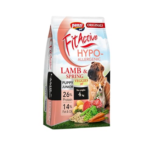 FitActive Originals - Puppe/Junior - Hypoallergenes Hundefutter für Welpen und Junghunde bis 1 Jahr - für alle mittleren bis großen Hunderassen - 4kg von panzi pet Fit Active Burstin' out