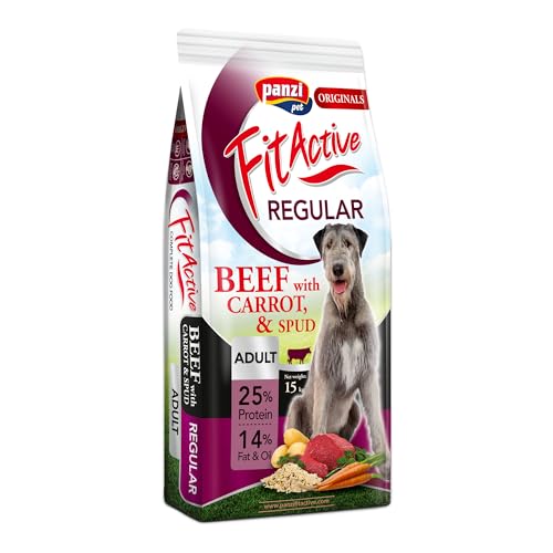 FitActive Originals Regular Beef - Hundefutter auf Rindfleischbasis - Hundeklumpen für ausgewachsene Hunde mittlerer bis großer Rassen - 15kg von panzi pet Fit Active Burstin' out