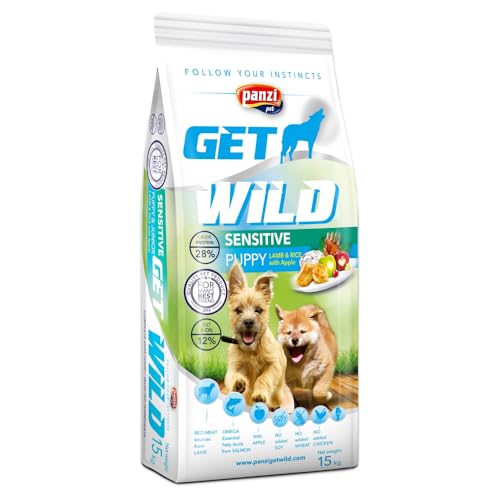 Get Wild Puppy - Hundefutter - Hundebrocken für Welpen bis 1 Jahr - Alle Rassen - 15kg von panzi pet Fit Active Burstin' out