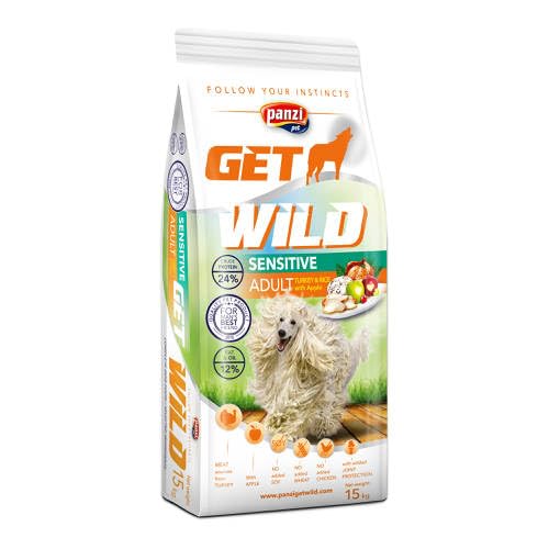 Holen Sie sich Wild-Hypoallergen Hundefutter-empfindlicher Magen/Darm–Truthahn-15kg von panzi pet Fit Active Burstin' out