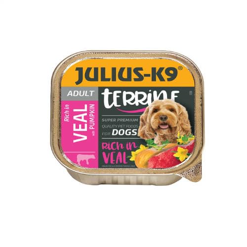 Julius K9 - Hundefutter - Pate - Nassfutter - Adult - 10 x 150g (Kalf) von panzi pet Fit Active Burstin' out