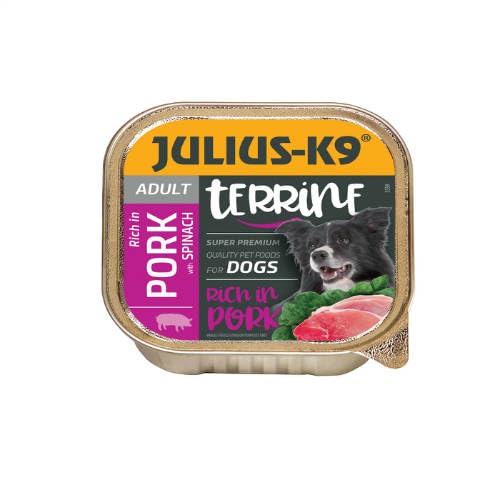 Julius K9 - Hundefutter - Pate - Nassfutter - Adult - 10 x 150g (Schwein) von panzi pet Fit Active Burstin' out