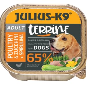 Julius K9 - Hundefutter - Pate - Nassfutter - Erwachsene - 10 x 150g (Geflügel) von panzi pet Fit Active Burstin' out