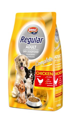 Panzi Regular - Hundefutter für ausgewachsene Hunde - Hundeklumpen mit Rind/Reis Geschmack - 10kg (Huhn) von panzi pet Fit Active Burstin' out