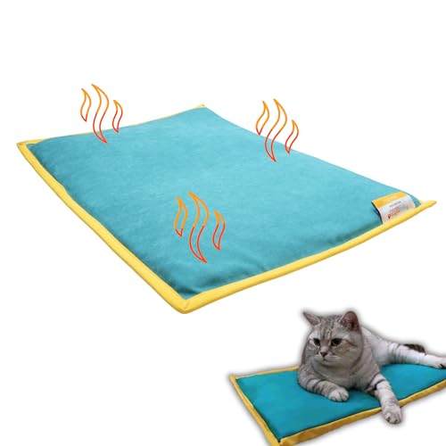 pawdaz Kühlende Heizmatte für Katzen und Hunde, kleine, mittelgroße Haustiere (40,6 x 61 cm), 5 Schichten, mikrowellenfest, wasserabweisend, kein elektrisches Thermo-Pad, waschbar, rutschfest, von pawdaz