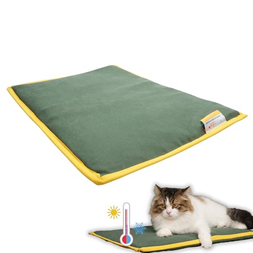 pawdaz Kühlende Heizmatte für Katzen und Hunde, kleine, mittelgroße Haustiere (40,6 x 61 cm), 5 Schichten, mikrowellenfest, wasserabweisend, kein elektrisches Thermo-Pad, waschbar, rutschfest, von pawdaz