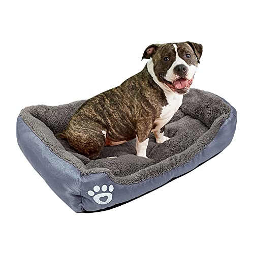 Hundebett Waschbar Beruhigendes Katzenbett, Anti-Angst Hundebett & Sofa, Kissen Schlafsessel, Weiches Katzensofa mit Rutschfester Unterseite, Plüsch Haustierbett Kissen Fit Alle Jahreszeiten von pawstrip