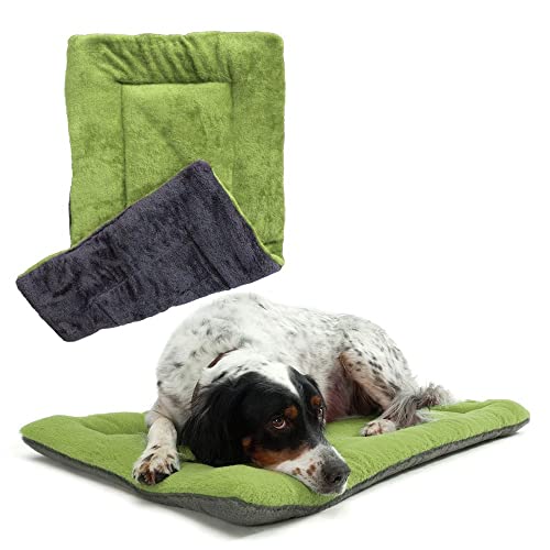 Waschbar Hundematte, Hundematratze Weich & Warm Doppelseitig Verfügbar Hundematten, Weiche Warme Haustier Fleece Kissen Matte, Haustier Matte Pad Sofa Hochdichter Schaum Maschinenwaschbar von pawstrip