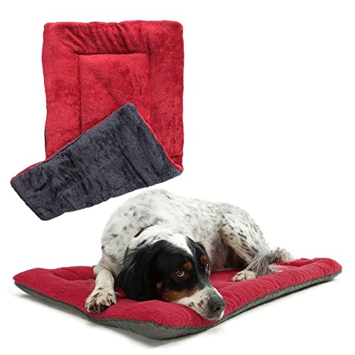 Waschbar Hundematte, Hundematratze Weich & Warm Doppelseitig Verfügbar Hundematten, Weiche Warme Haustier Fleece Kissen Matte, Haustier Matte Pad Sofa Hochdichter Schaum Maschinenwaschbar von pawstrip