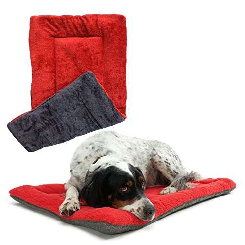 Waschbar Hundematte, Hundematratze Weich & Warm Doppelseitig Verfügbar Hundematten, Weiche Warme Haustier Fleece Kissen Matte, Haustier Matte Pad Sofa Hochdichter Schaum Maschinenwaschbar von pawstrip