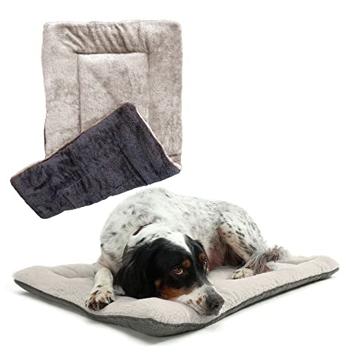 Waschbar Hundematte, Hundematratze Weich & Warm Doppelseitig Verfügbar Hundematten, Weiche Warme Haustier Fleece Kissen Matte, Haustier Matte Pad Sofa Hochdichter Schaum Maschinenwaschbar von pawstrip