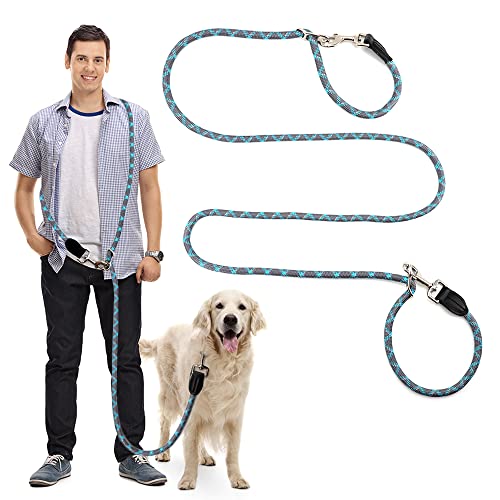 pawstrip Handfreie Hundeleine, multifunktionale Hundeleine, reflektierende Taillenleine für Spaziergänge, verstellbare Crossbody-Trainingsleine, Nylon, Doppel-Leine für kleine, mittelgroße und große von pawstrip