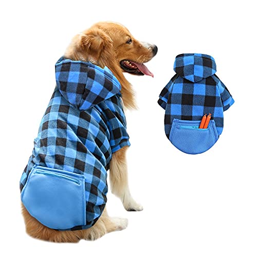 pawstrip Hunde Hoodies Winter Warm Katze Haustier Kleidung Herbst Kätzchen Welpe Mantel Pullover mit Tasche Pullover Kostüm für kleine mittlere große Bulldogge Teddy Chihuahua von pawstrip