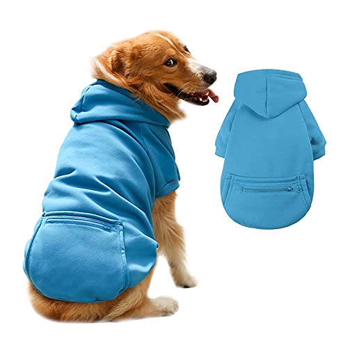 pawstrip Hunde Hoodies Winter Warm Katze Haustier Kleidung Herbst Kätzchen Welpe Mantel Pullover mit Tasche Pullover Kostüm für kleine mittlere große Bulldogge Teddy Chihuahua von pawstrip