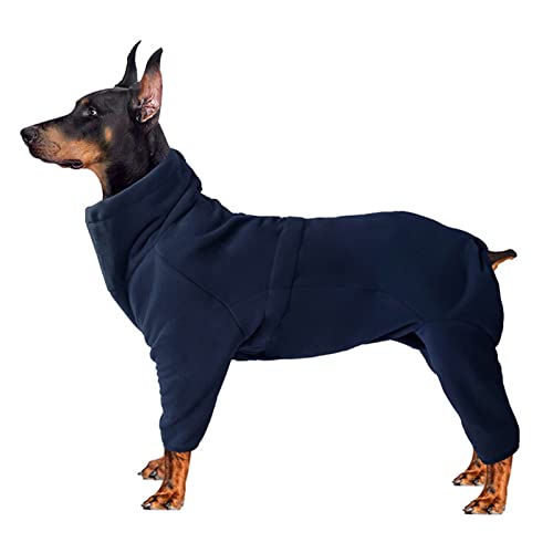 pawstrip Hundemantel für den Winter, Fleece, für kleine, mittelgroße und große Hunde, warm, für Welpen, Kätzchen, Jumpsuit-Kostüm, weicher Chihuahua, winddicht, Katzenbekleidung, Einteiler von pawstrip