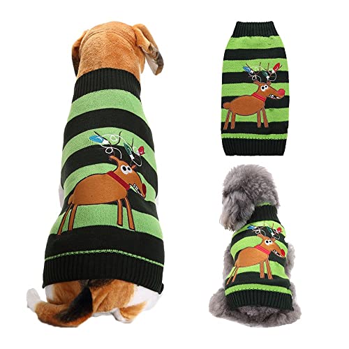 pawstrip Hundepullover für Haustiere, Weihnachtspullover für kleine, mittelgroße und große Hunde und Katzen, warm, für Welpen, Kätzchen, Kostüm, weiche Chihuahua-Bekleidung, gestrickte Katzen von pawstrip